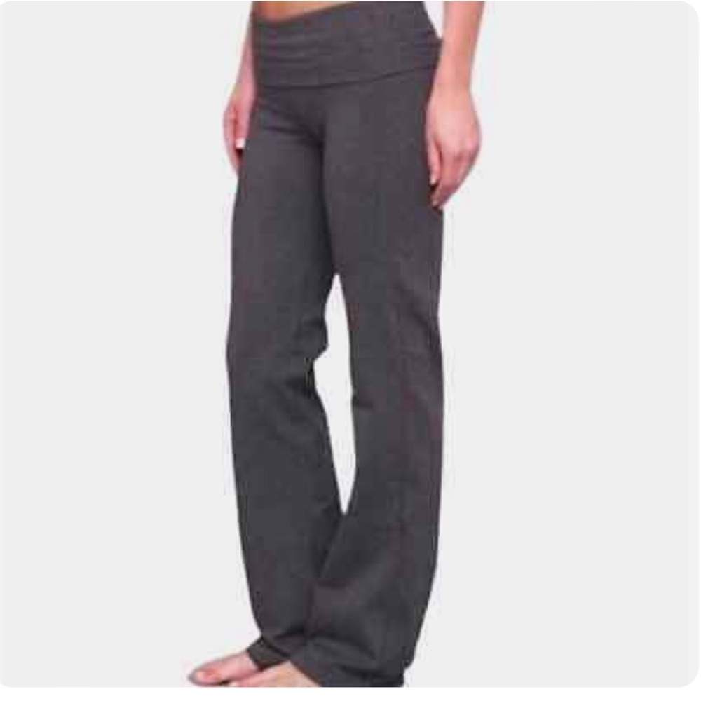Patagonia Gray Foldover Waist Yoga Pants Size L